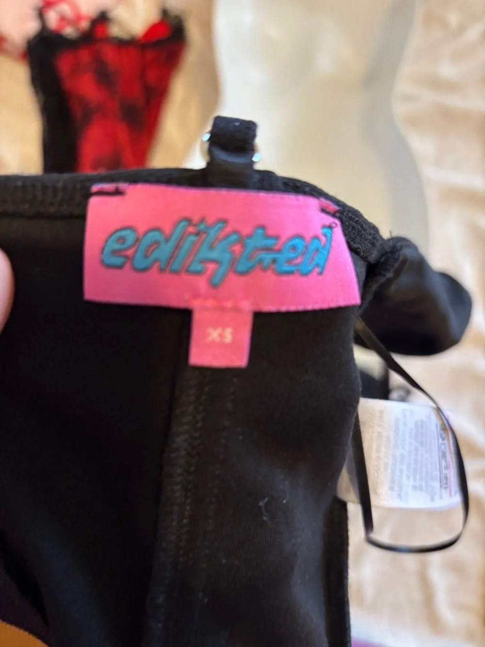 Edikted Black Halter Bustier Corset Top - Picture 3 of 3